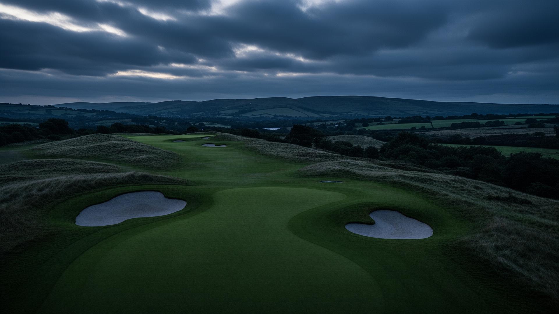 Moody golf course at dusk